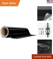High-Gloss Black Adhesive Vinyl Tape Roll 17.75 Inch x 20ft for Easy Application