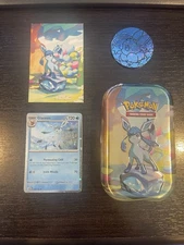Costco Glaceon Prismatic Tin, Glaceon 025 Promo Holo, Fact  Card & Glaceon Coin