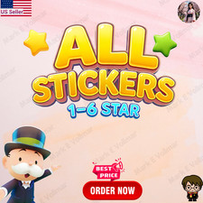 Mono-poly Stickers Go⭐1-6 STARS (ALL Sticker Available) POSH PETS⚡CHEAPEST⚡FAST