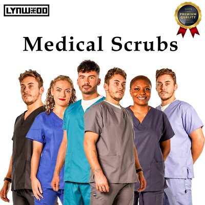 Scrub medizinische Uniform Oberteil Damen Herren Tunika Krankenschwester Krankenhaus Arbeitskleidung alle Farben