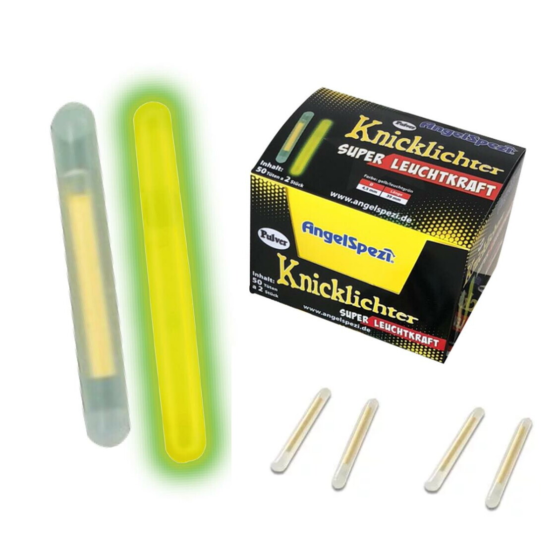 100 штучных ножей Leuchtstäbe Grün/Gelb 4,5 мм x 39 мм ( 50 x 2 штуки )