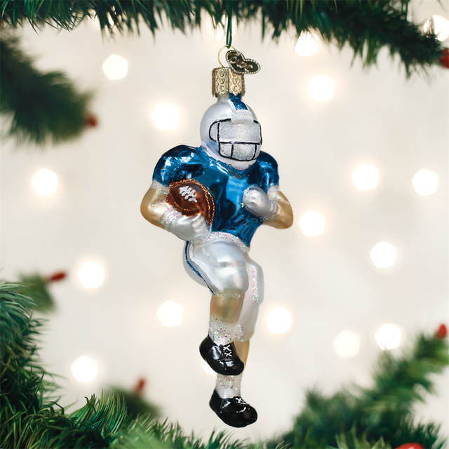 OLD WORLD CHRISTMAS FOOTBALL PLAYER GLASS CHRISTMAS ORNAMENT 24176 eBay