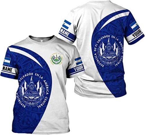 Camisa Personalizada El Salvador Camisa Personalizada Bandera de El Salvador Camisa Hombre 19 - Imagen 1 de 4