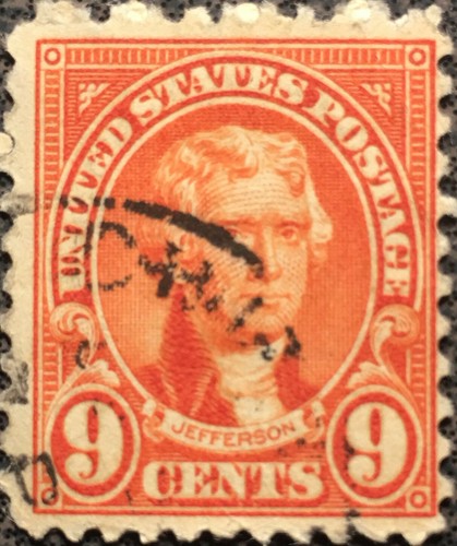Scott #561 US 1923 9c Jefferson Postage Stamp VF LH - Picture 1 of 2