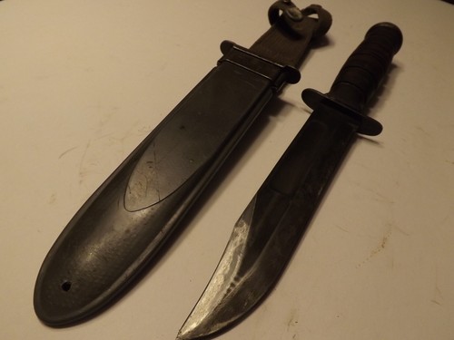 USN Ka-Bar MK 2 Military WWII Fighting Knife with Scabbard Nord 6581 USN-VG - Picture 14 of 20