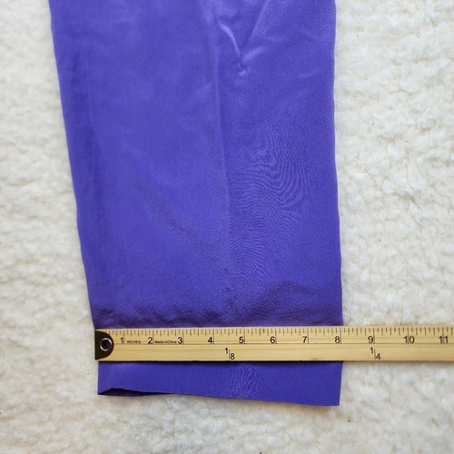 Vintage Adolfo Studio 2tlg Seidenanzug 8 Petite Purple Hose Sakko Old Money - Bild 9 von 14