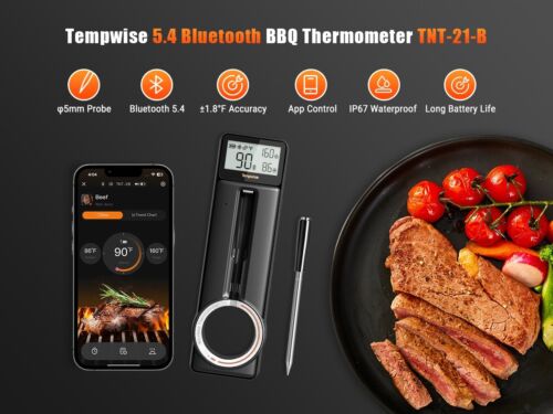 Tempwise Bluetooth Grillthermometer Fleischthermometer Ofen Smoker Grill IP6X CF - Bild 14 von 16
