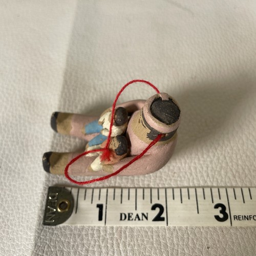 Figura Cuentacuentos Jemez 2 Bebés San Felipe Pueblo Ornamento -Firmado MC - Imagen 7 de 11