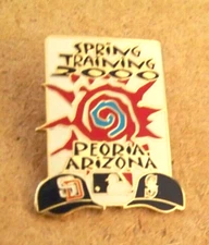 2000 SD Padres Mariners Peoria, AZ Spring Training pin MLB Cactus League c46429