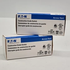 2 - EATON COMMERCIAL CSB320LA TOGGLE SWITCH 3-WAY 20A 120/277 VOLTS LIGHT ALMOND