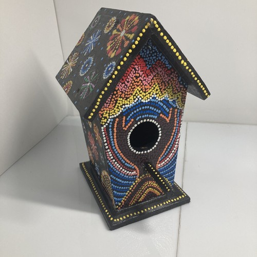 Colorful Fireworks Design Birdhouse, Clean