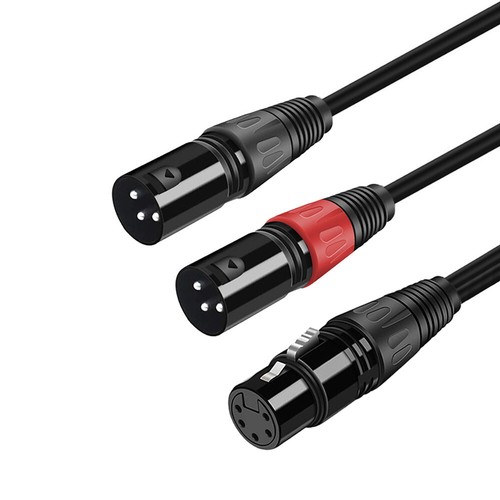 XLR 5-Pin Female to Dual XLR 3-Pin Male Turnaround DMX Splitter Patch Cord 0.2M - Picture 4 of 6