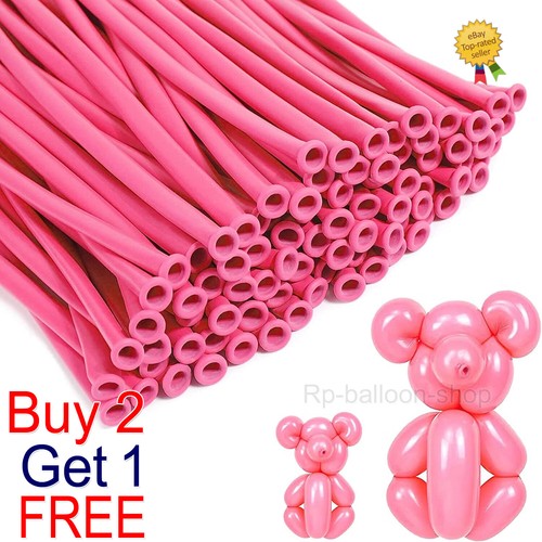100 X Long Plain Balloons Latex Balons 260Q Twisting Modelling Long Balloons UK - Imagen 8 de 17