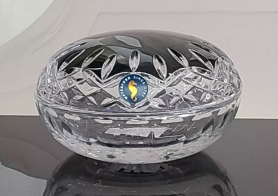 Waterford 1062069 Lismore Black Covered Box Crystal Candy Dish