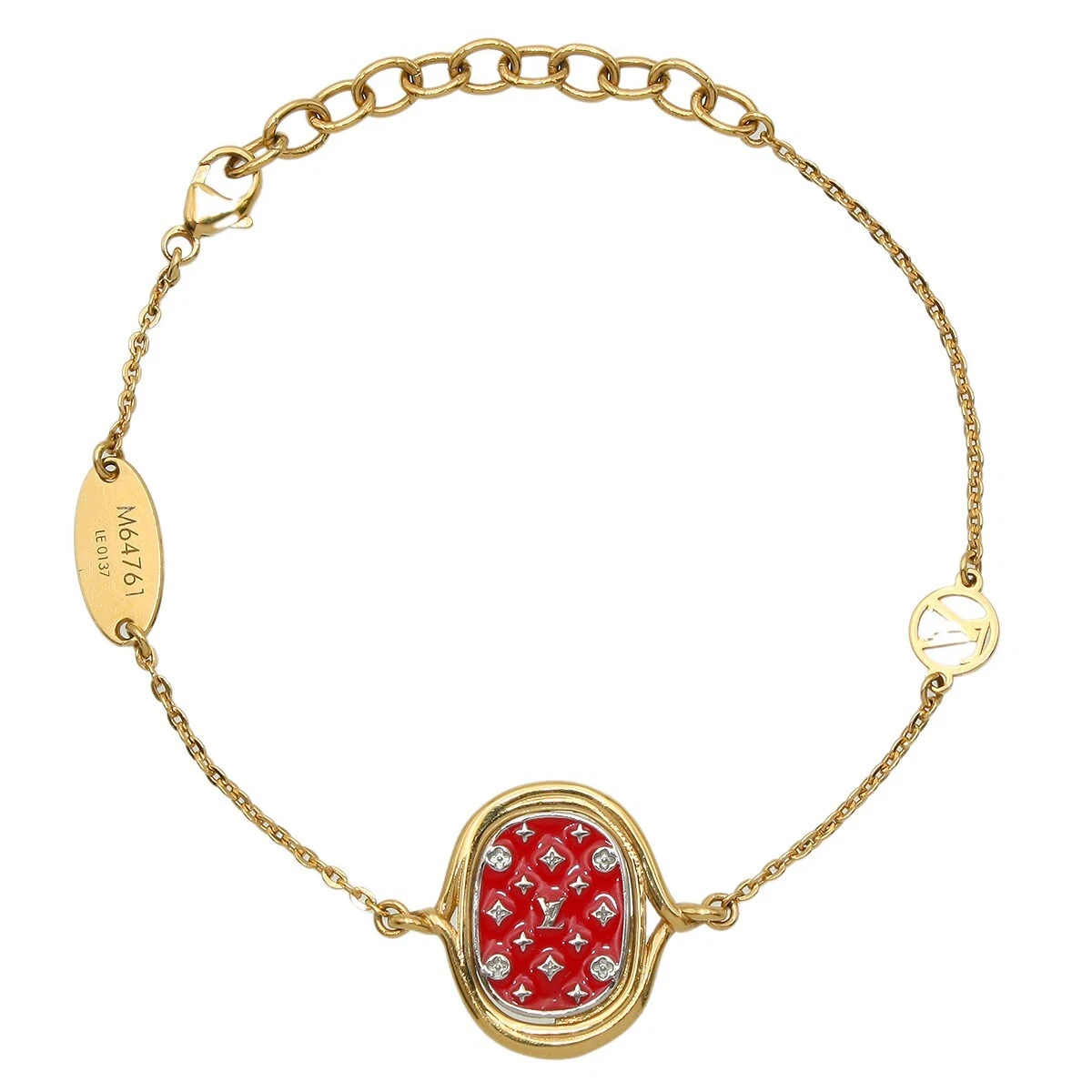 Louis Vuitton Gold-tone Bracelet Lady Lucky Chain Bracelet M64761 