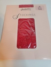 Vintage 995 FREDERICKS OF HOLLYWOOD Red Stretch Stockings One Size Drag