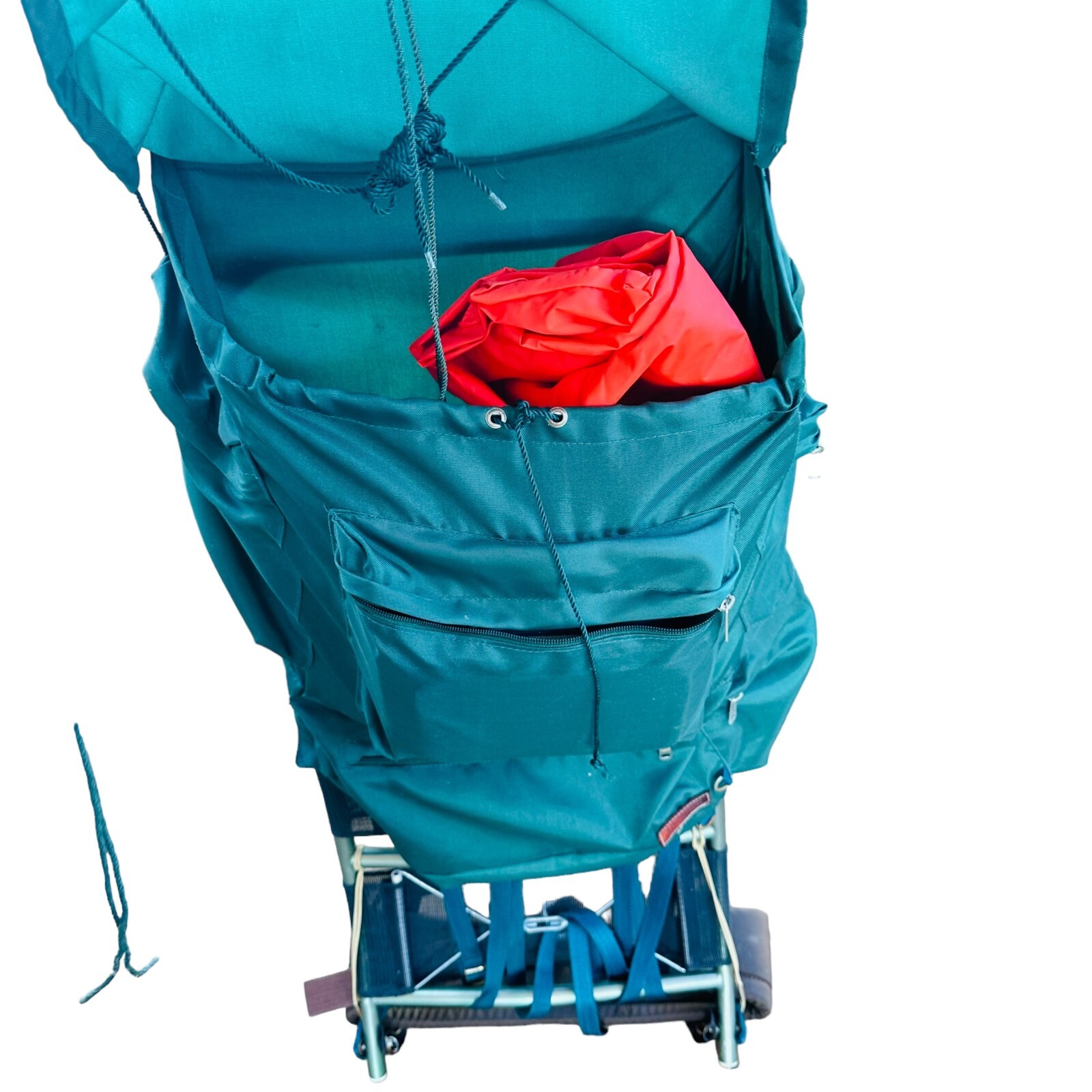 Vtg ACADEMY BROADWAY JASPER No 4730 GREEN NYLON BACKPACK ALUMINUM FRAME + Extras