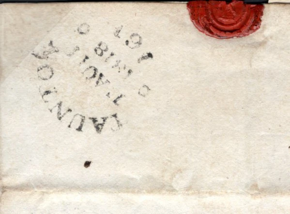 GB Somerset Cover Taunton IRELAND Portumna Galway  IRISH SEA MAIL 1818 78.2 Foto 3 de 4