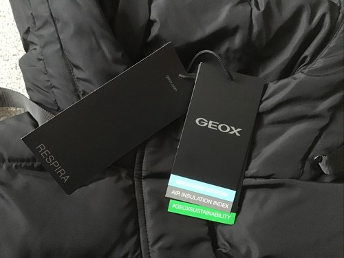 Geox Anylla Maxi Long Parka Black In Womans Size UK 6 BRAND NEW - Picture 5 of 6