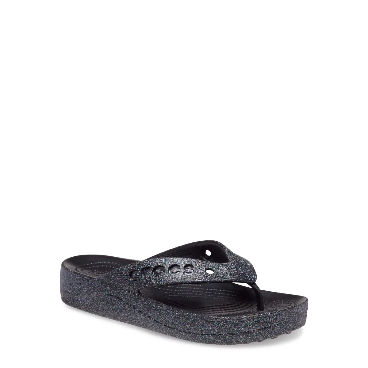 Crocs glitter flip store flops