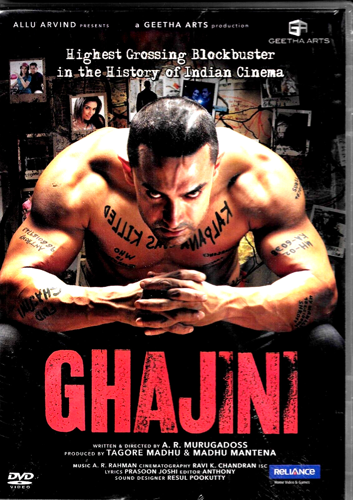 Ghajini - Aamir Khan, Jia Khan - Special Features Bollywood DVD - English Subs)