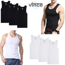 6-12 Pack Men 100% Cotton Tagless Ribbed Tank Top A-Shirt Wife Beater Undershirt