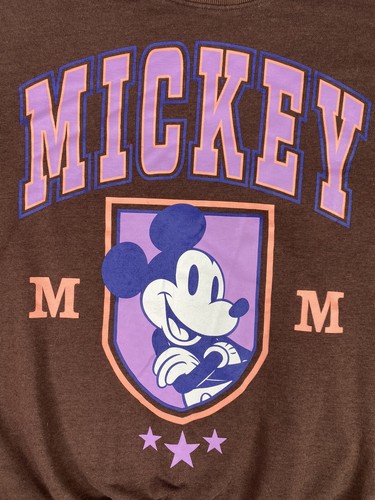 H&M Disney Brown Mickey Mouse Sweatshirt Big Girls Size 14 - Picture 4 of 14