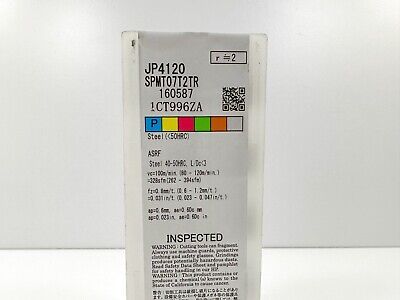 MOLDINO SPMT07T2TR New Carbide Inserts 160587 Grade JP4120 MOLDINO SPMT07T2TR New Carbide Inserts 160587 Grade JP4120