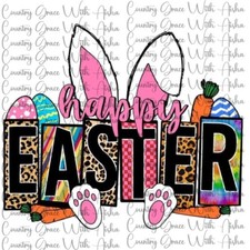 Sublimation Print Happy Easter Ready Press To Paper Ink Heat Transfer
