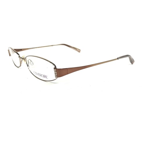 Covergirl Petite Eyeglasses Frames CG404 Col.084 Brown Crystals Wire 55-18-145 - Picture 4 of 10