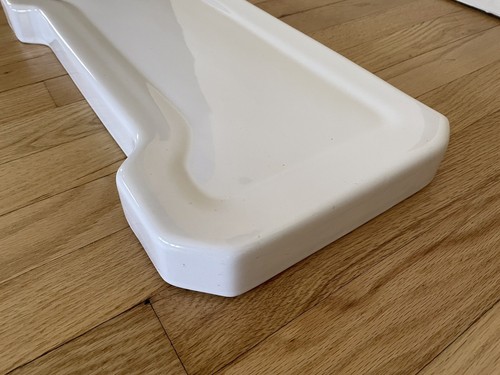 Vintage Toilet Tank Lid Cover White 1950s Mid Century CU-147 - Picture 6 of 16