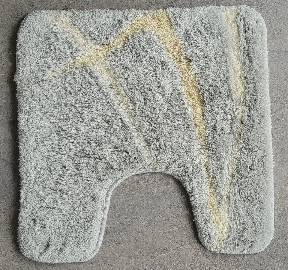 Spirella Motion Manhatten Grau Gray WC-Vorleger 55x55cm mit Ausschnitt hellgrau - Bild 2 von 4