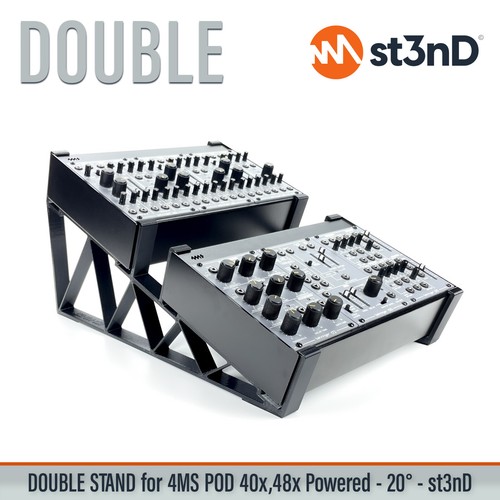 DOUBLE STAND for 4MS POD 40X, 48X POWERED - 20°  - st3nD - 3D printed - Picture 1 of 8