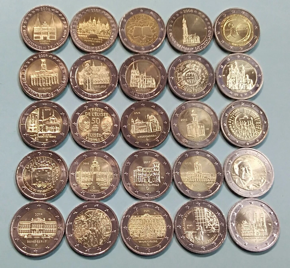 Deutschland 2 Euro BRD 2006 - 2026 A D F G J Bundesländer usw, freie AUSWAHL - Bild 1 von 1