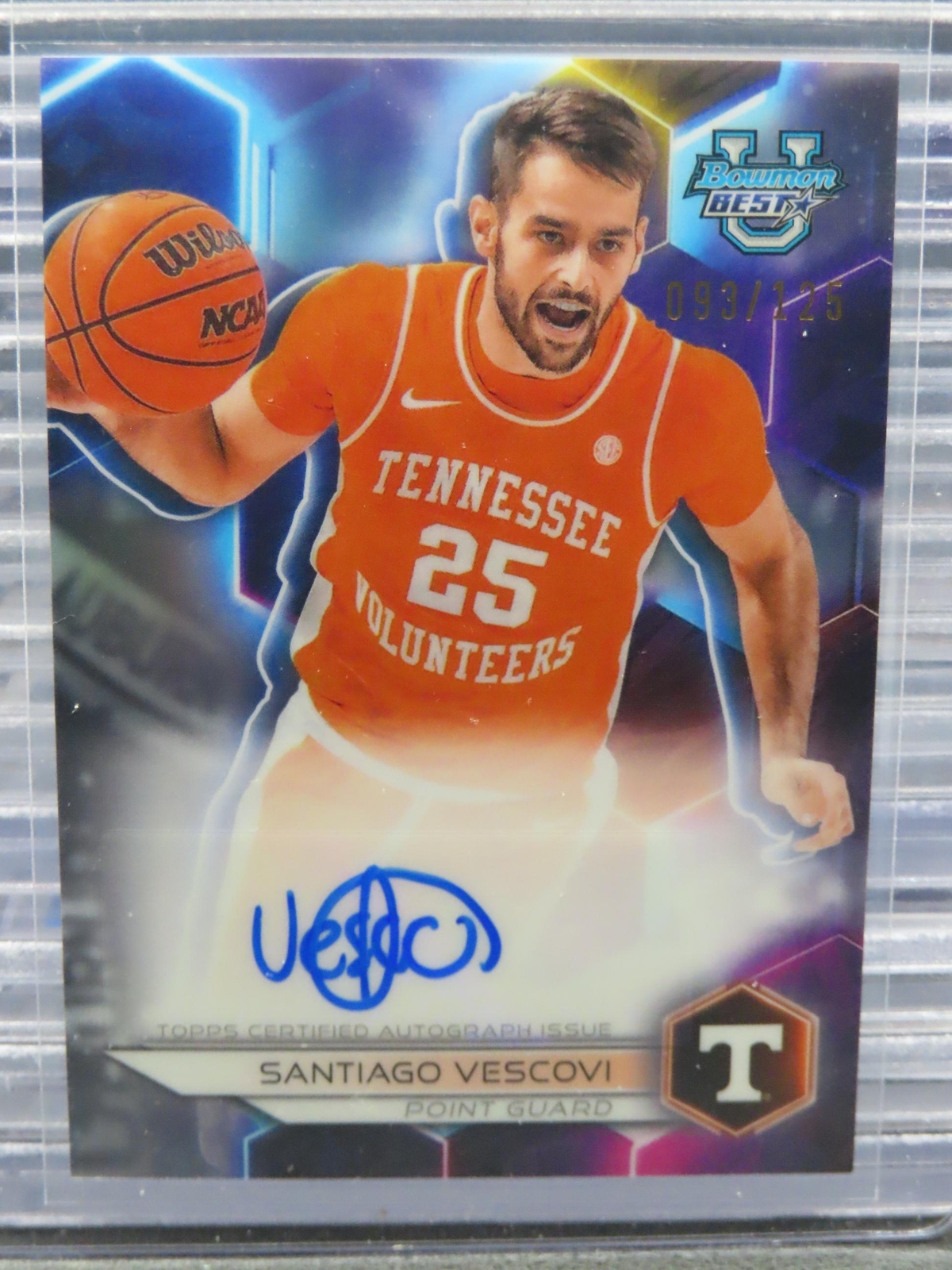 2023-24 Bowman University Best Santiago Vescovi Auto Autograph #93/125