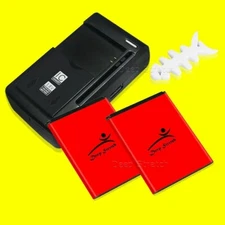 2x 1650mAh Battery Universal AC Charger For Tracfone LG 840G Cellphone Cellphone