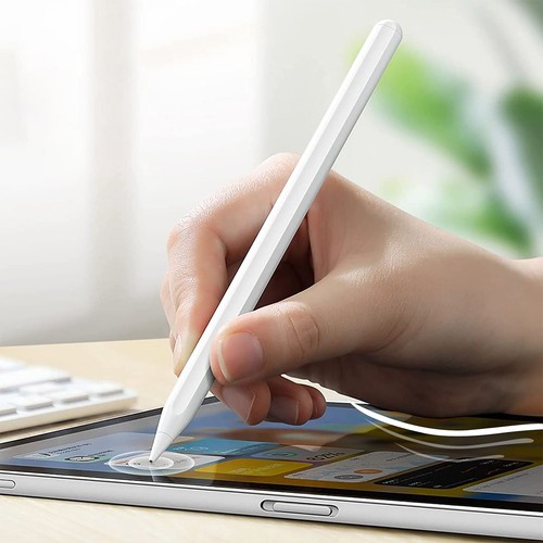 Lápiz para iPad Punta Fina Rechazo de Palma Fijación Magnética Max excell blanco - Zdjęcie 4 z 6