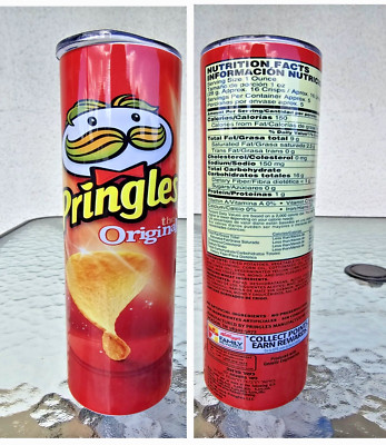 20oz Pringles Tumbler Skinny Cup Mug Stainless Steel Chips Lays Doritos