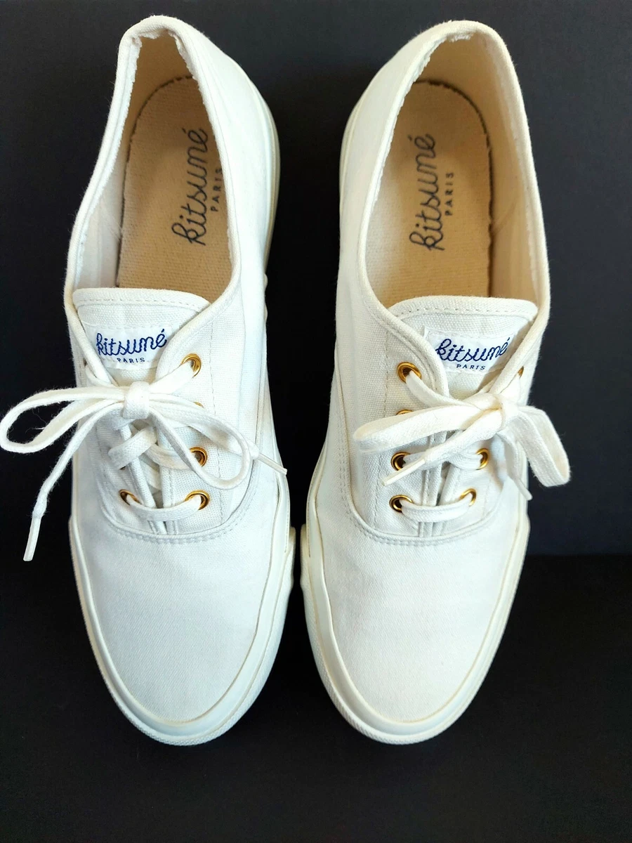 Maison kitsune hotsell canvas sneakers