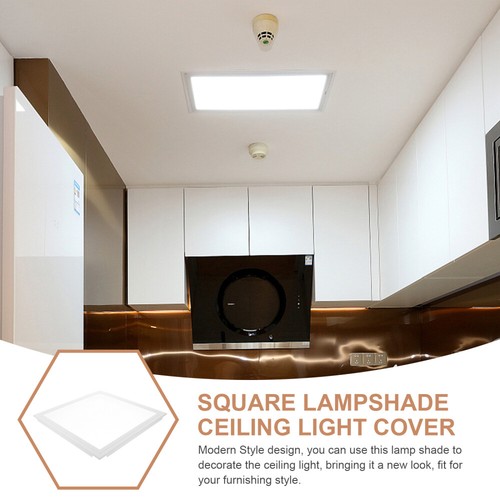 Square Lampshade Ceiling Light Cover Bathroom Kitchen Lampshade Ceiling Lamp - Picture 4 of 12