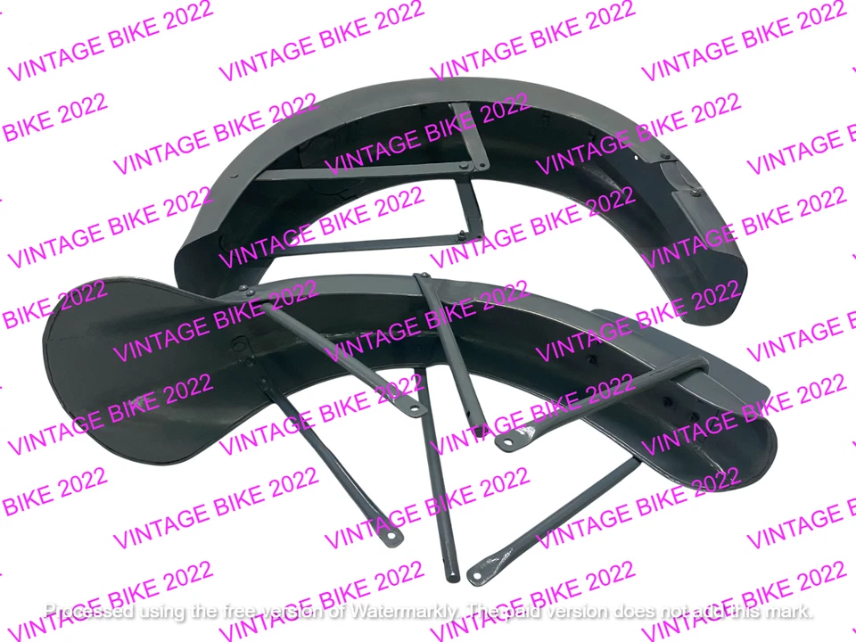 Juego guardabarros BMW R25 AÑOS 50 acero crudo con soportes/APTO PARA Foto 2 de 4