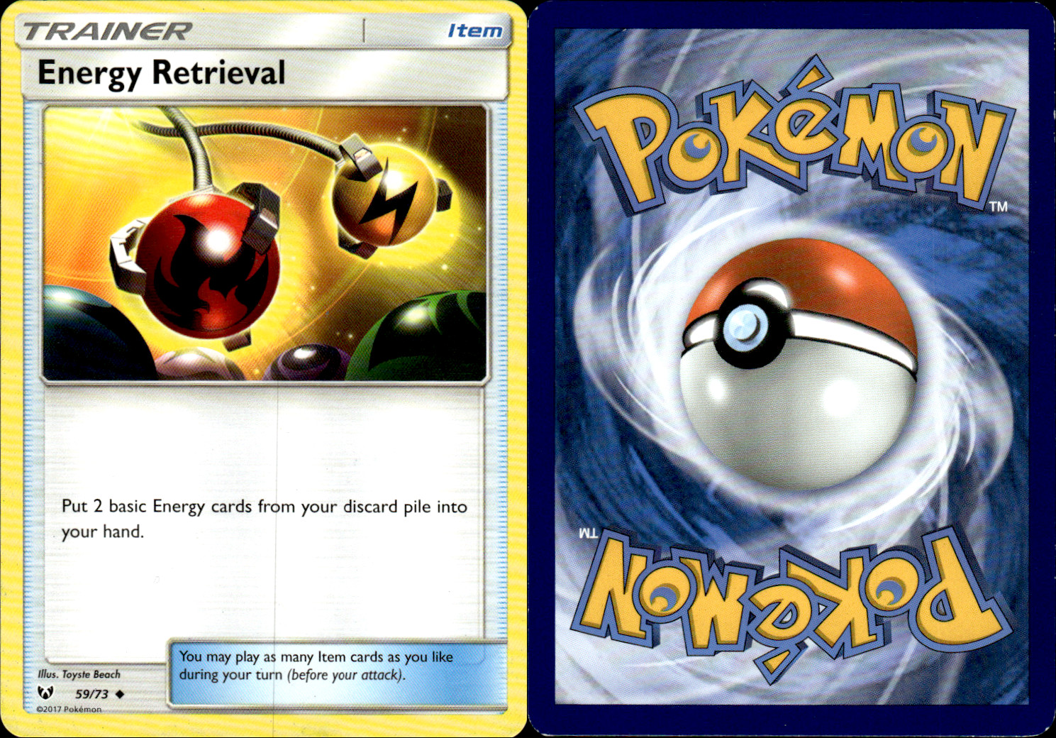 Energy Retrieval 59/73 - or 116/149- Uncommon - Pokemon Card TCG