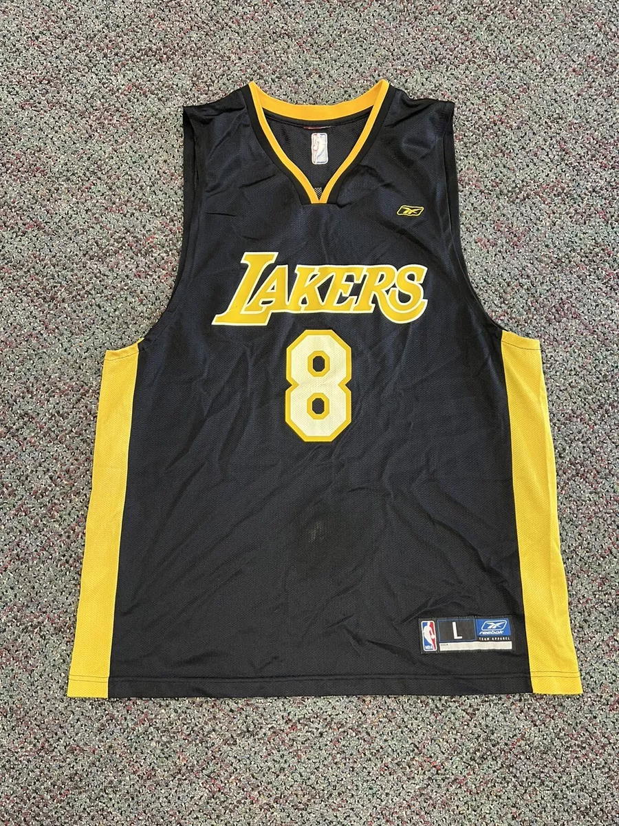 reebok kobe bryant jersey vtg vintage replica authentic 8 black | eBay