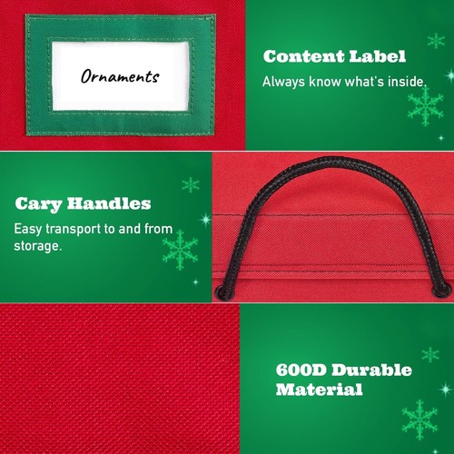 STORAGE Christmas Ornament Storage Container Box 4″ Ornaments Protection - Picture 7 of 9