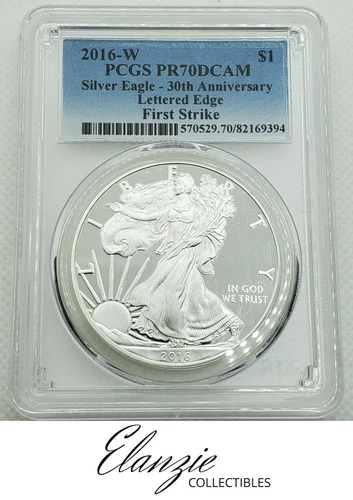 2016-W Proof American Silver Eagle First Strike 30th Anniversary PCGS PR70