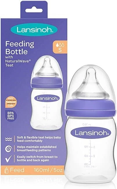 Lansinoh mOmma Bottle with Natural Wave Nipple, 5 oz