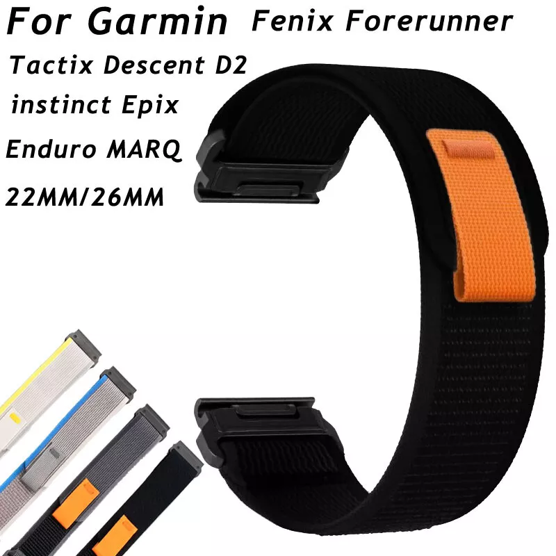 Nylon Fabric Strap for Garmin Fenix 3 3HR 7X 6X 5 6 7 5X 22mm 26mm Bracelet  Band