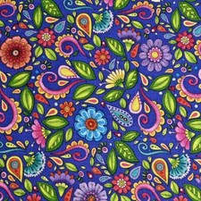 Wonderful Little Flowers, Pink, Aqua, Purple Yellow, A Kaufman Cotton BTY