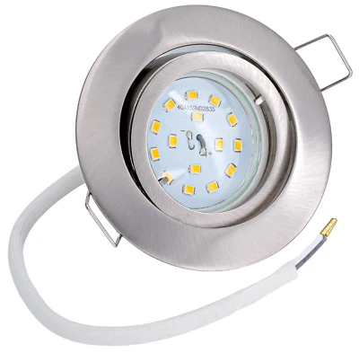 LED Einbaustrahler flach 5Watt 230Volt Einbauleuchte Spot Lampe austauschbar! 🌳 - Bild 1 von 4