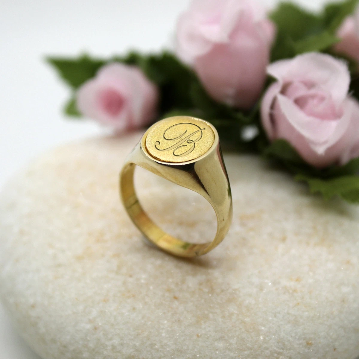 Silver Signet Chevalier Initial Silver Ring Alphabet ring